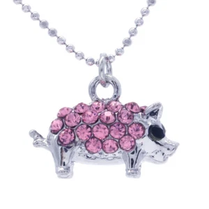 Pink Baby Pig Piggy Piglet Animal Pet Charm Anklet Ankle Bracelet Chain AK55 - Picture 1 of 3
