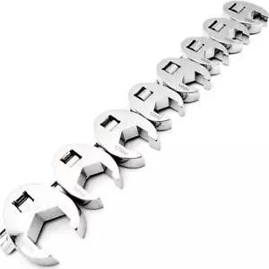 Toolzone 8pc Jumbo Crows Foot Feet Wrench Spanner Set 3/8" Metric 10mm - 22mm - Picture 1 of 1