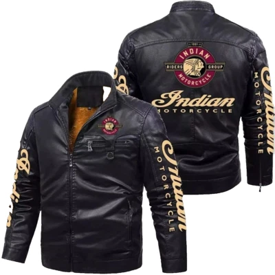 Premium Cowhide Leather Jacket - Genuine Heavy-Duty Biker Style - Men’s XS to 6 - Image 1 of 2