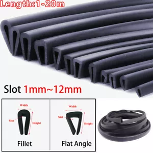 1mm~12mm Edge Protection Frame Profile Rubber Edging Trim Seal U-profile Slot - Picture 1 of 7