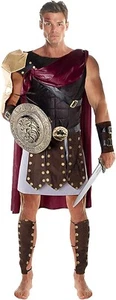 Men`s Gladiator Costume Adult Roman Spartan Warrior Soldier Fancy Dress Outfit - Picture 1 of 6