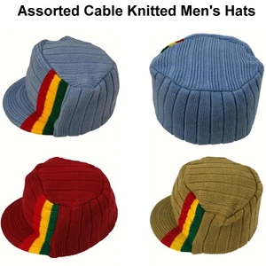 Gorros/sombrero tejido con cable gorras con visera - Imagen 1 de 11