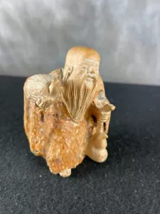 Shao Lao Chinese God of Longevity Hand Carved Statue Figurine 4" Tall - Picture 1 of 6