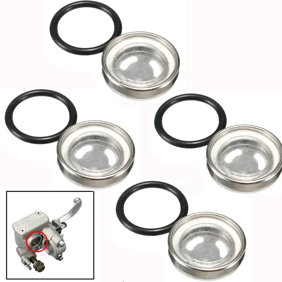 Juego de juntas Len de vidrio de depósito de cilindro maestro de freno de motocicleta de 4 piezas de 18 mm Foto 1 de 4