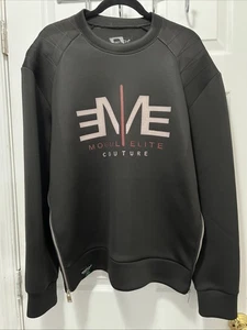 Switch Remarkable Black Sweater Zip Up Sides Mens Size XL Mogul Elite Couture - Picture 1 of 7
