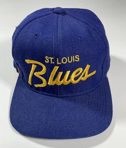 Sombrero de Colección Especialidades Deportivas Lana Script St. Louis Azul Snapback NHL 90s - Imagen 1 de 8
