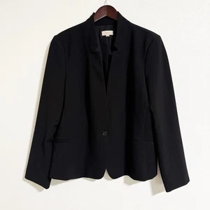 Blazer Loft classico con colletto dentellato singolo e bottoni nero taglia 16 - Foto 1 di 9