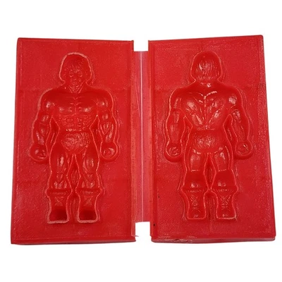Figura de acción de colección He Man Red Play Doh Candy Mold Masters of the Universe años 80 Foto 1 de 4
