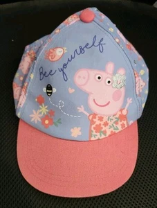 Peppa Pig Kids Hat Be Yourself Bees Youth Girl Baseball Cap Flowers Pink Toddler - Picture 1 of 6