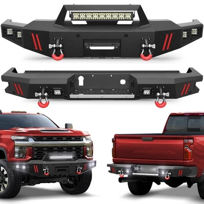 Front /Rear Bumper W/Winch Plate Fit Chevy Silverado 2500/3500 HD 2020 2021-2023 — 第 1/4 张图片