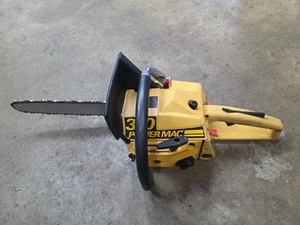 McCulloch Power Mac 380 Chainsaw W/ 16" Bar N Chain Runs But 4 Parts Or Repair - Picture 1 of 16