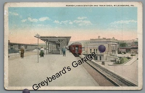 PRR Bahnhof Schuppen WILKINSBURG PA Allegheny County Postkarte - Bild 1 von 2