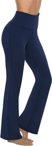 Women'S Bootcut Yoga Pants with Pockets, High Waist Workout Bootleg Yoga Pants T - Picture 1 of 12