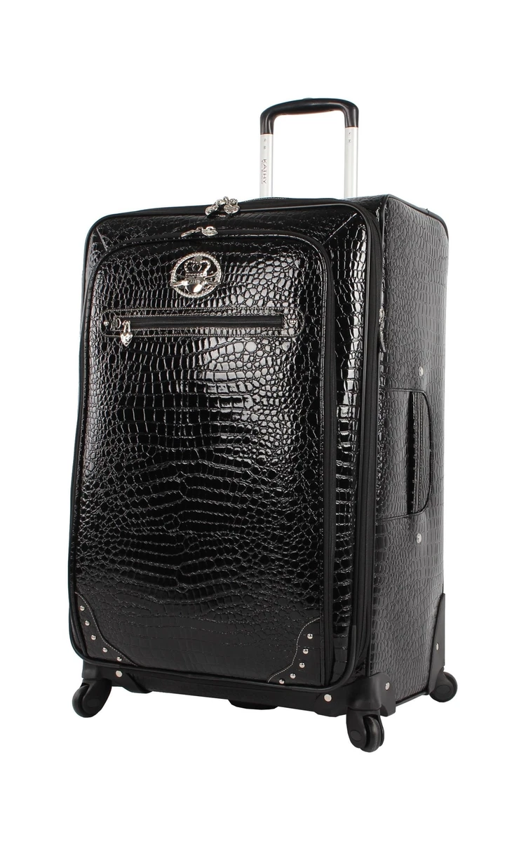 清永　トリーヴァ Kathy Van Zeeland Croco PVC Designer Luggage - Lightweight