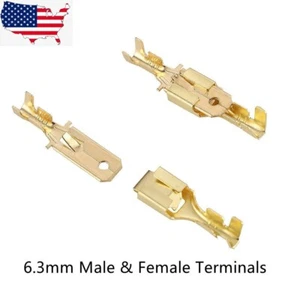 Conector de cable macho hembra prensado empalme rápido pala no aislante 50-200X 6,3 mm - Imagen 1 de 11