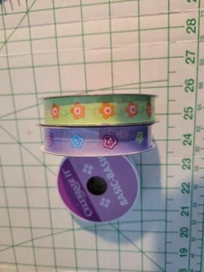 Spring Narrows Ribbons. Flowers. 5/8" in. 3 Packages. - Picture 1 of 2