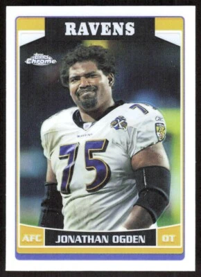 2006 7725C TOPPS CHROME REFRACTOR Jonathan Ogden Baltimore Ravens #60 - Image 1 of 2