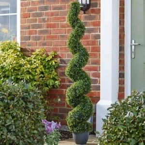 Faux Topiary Twirl Tree Large Garden Patio Door Decorative Outdoor Plant 150cm - Picture 1 of 23