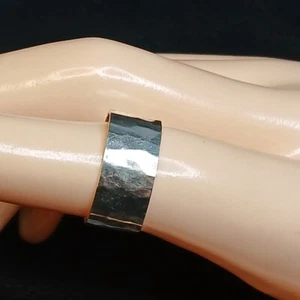 STERLING Silver 925 Signed MA Hammered Band Ring. 13-884 - Picture 1 of 5