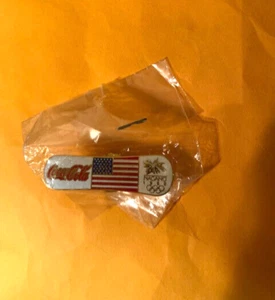 NAGANO OLYMPICS PIN COCA COLA SPONSOR USA FLAG SNOWBOARD LOGO NEW - Picture 1 of 1