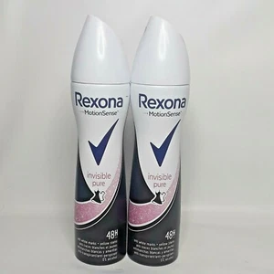 2X - Rexona Invisible Pure 48 Hour Body Spray Deodorant, 7oz/200 ml, 0% Alcohol - Picture 1 of 4