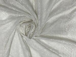 100% Cotton Broderie Anglaise Chikan Cotton Lace Dress Craft Fabric 45''