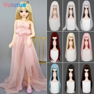 Yutotue Dolls Long Straight Hair Wig for 1/3 1/4 1/6 BJD Doll Fashion Doll DIY - Picture 1 of 47