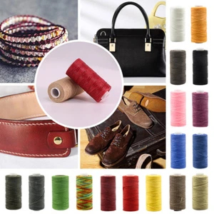 0.8mm 50m/roll Flat Waxed Thread LeatherLine Hand Stitching Sew Machine Thread - Picture 1 of 32
