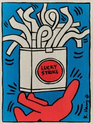 KEITH HARING CoA Art Painting Gnadmade Drawing Vintage Original Signed - Image 1 of 4