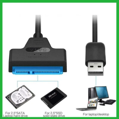 USB 3.0 auf SATA 22 Pin 2,5 Zoll Festplatte SSD Adapter Stecker Leitung Kabel - Bild 1 von 4