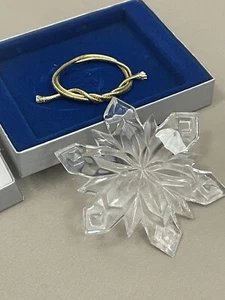 VTG Mikasa Joyous Collection Crystal Snowflake Ornament German made Original Box - Foto 1 di 8