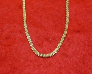 24" 14KT Gold Überzogen 3mm Spiralseil Propeller Kette Designer Halskette - Bild 1 von 1