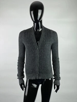 Prada Authentic Gray Alpaca Knit Cardigan Women's Size 40 - Image 1 of 4