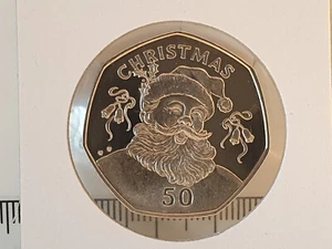 (Los 988) 1992 Gibraltar Weihnachten 50p Münze - Weihnachtsmann - 50 Pence Münze - Bild 1 von 2