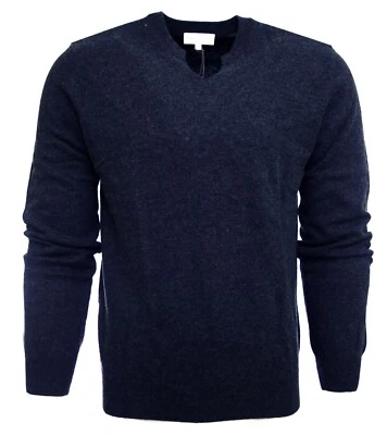 Harris Wilson pull col V bleu marine homme coton laine Jacob indigo - Photo 1/4