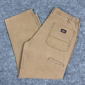 Vtg Dickies Carpenter Pants Mens 36x30 Relaxed Fit Work Wear Skater Black Tag - Picture 1 of 15