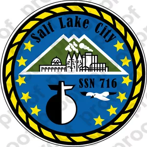 AUFKLEBER USN US NAVY SSN 716 Salt Lake City - Bild 1 von 1
