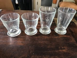 4 La Rochere France Fleur De Lis Becher Gläser  - Bild 1 von 4