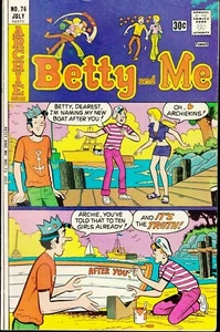 BETTY AND ME #76 1976 ARCHIE SERIES .''LI'L JINX'' DEAR BETTY COL..JOSIE..VG+ - Bild 1 von 2