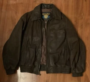 Adventure Bound By Wilsons Vintage Mens Leather Jacket Bomber Thinsulate XL - Picture 1 of 8