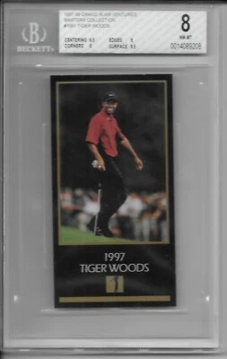 1997 Grand Slam Ventures TIGER WOODS Masters Collection RC - Graded BGS 8 NM-MT - Изображение 1 из 2