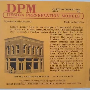 DPM HO Scale Carol's Corner Kit Cafe #113 Red Brick Version New in Bag - Picture 1 of 6