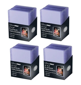 100 Ultra Pro 35pt Platinum Toploaders Mocne uchwyty na karty kolekcjonerskie 4 opakowania po 25 sztuk - Zdjęcie 1 z 4