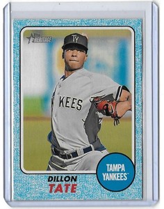 2017 TOPPS HERITAGE MINORS - BLUE BORDER - DILLON TATE /99