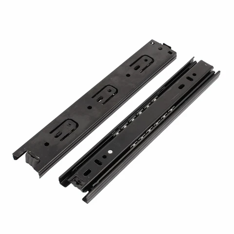 2pcs 9" Drawer Slides Full Extension Ball Bearing Slide Track Rail 37mm 33lb Cover