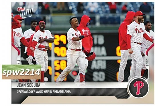 2021 Topps Now Jean Segura #5 Opening Day Walk-Off in Philadelphia - Image 1 of 1