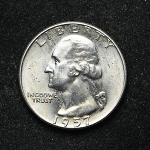1957-D Washington Silver Quarter CH BU+ (bb17196) - Picture 1 of 2