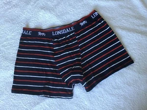 MENS QUALITY LONSDALE BOXERSHORTS TRUNKS CONTOUR FRONT NAVY RED GREY GREEN - Picture 1 of 12
