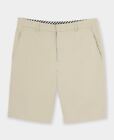 Savile Row Company Men's Stretch Cotton Beige Chino Shorts