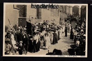 Leek - Leek Schools Festival 1907 - postal fotográfica real - Imagen 1 de 1